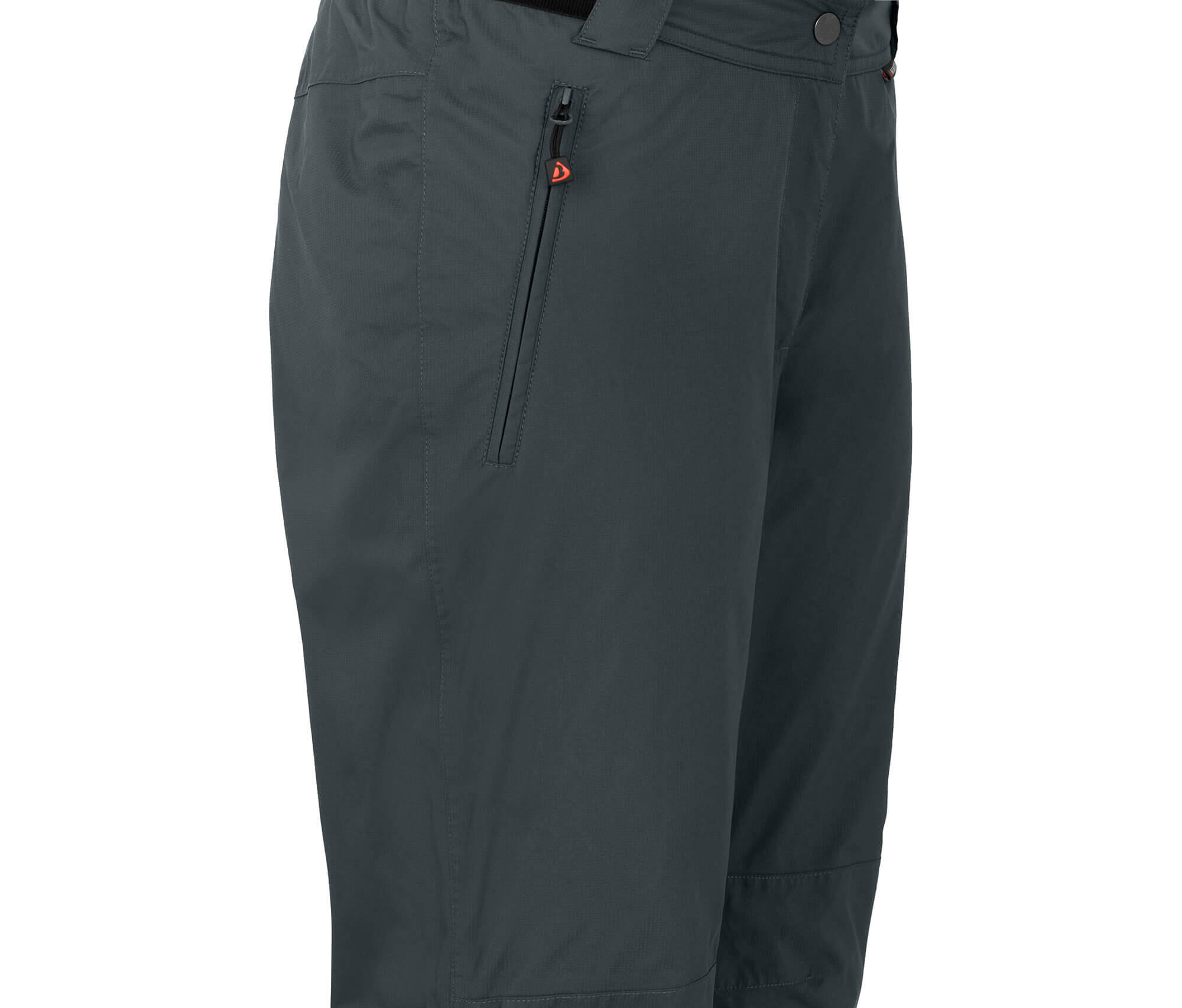Regenhose leicht wattiert, 12000 mm Wassersäule grau 3/4