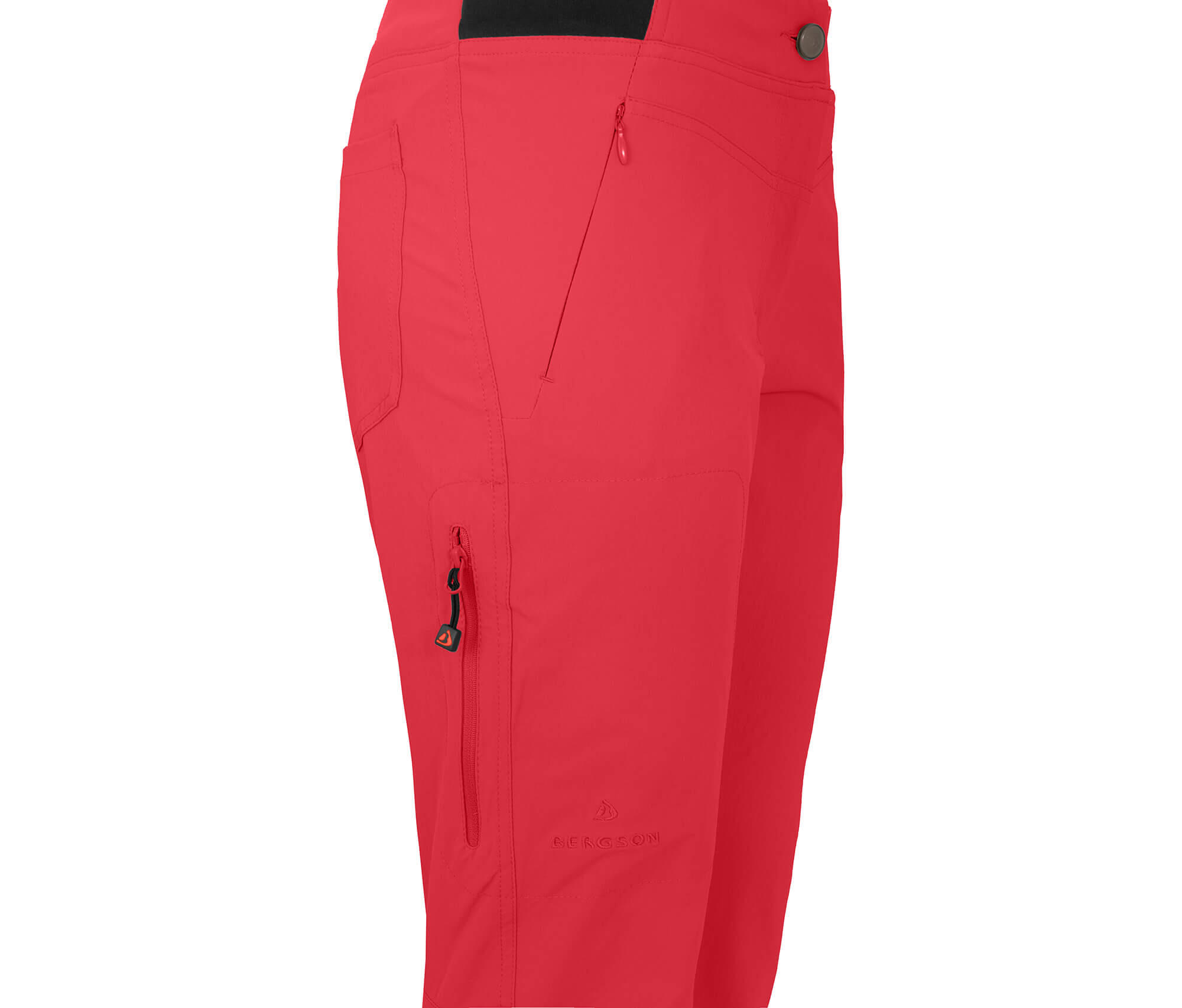 Damen Wanderhose sportlich, elastisch, komfortabel hibiskus rot 4/6