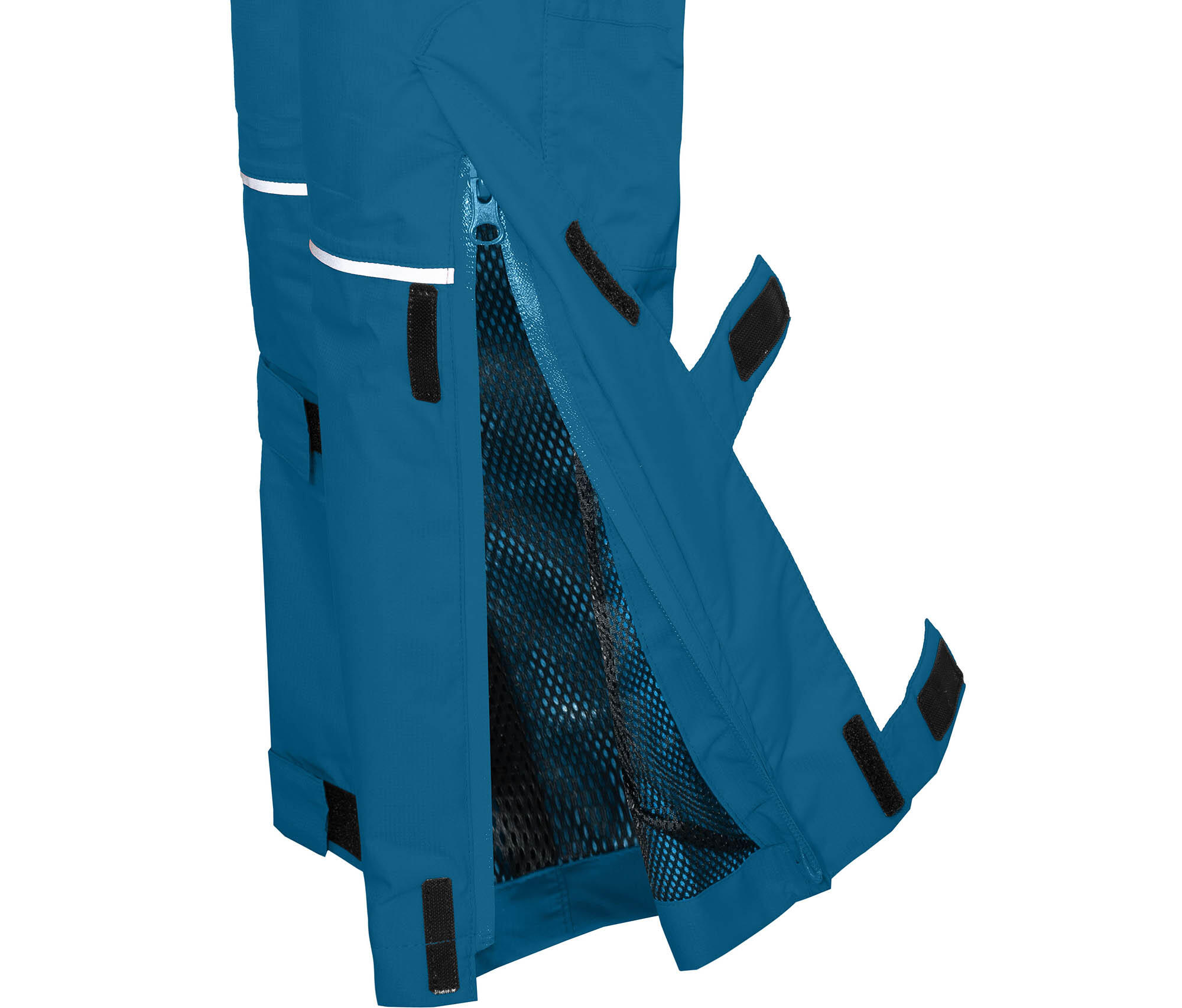 (Über-) Regenhose elastischer Bund, 12000 mm Wassersäule, Netzfutter Blau 4/4