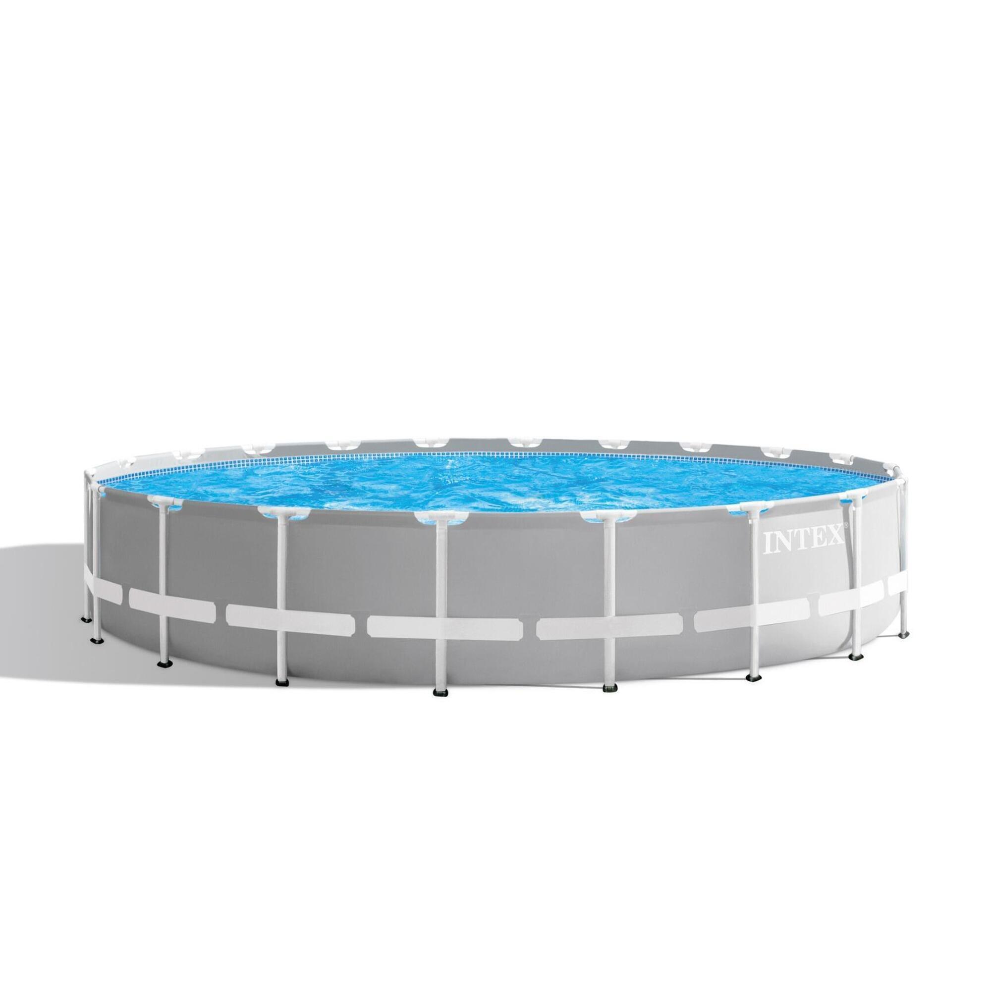 Intex - Ø 610 X 132 Cm Intex Prism Frame Kit Piscine Ronde - Piscine - Gris - Taille Unique - Decathlon