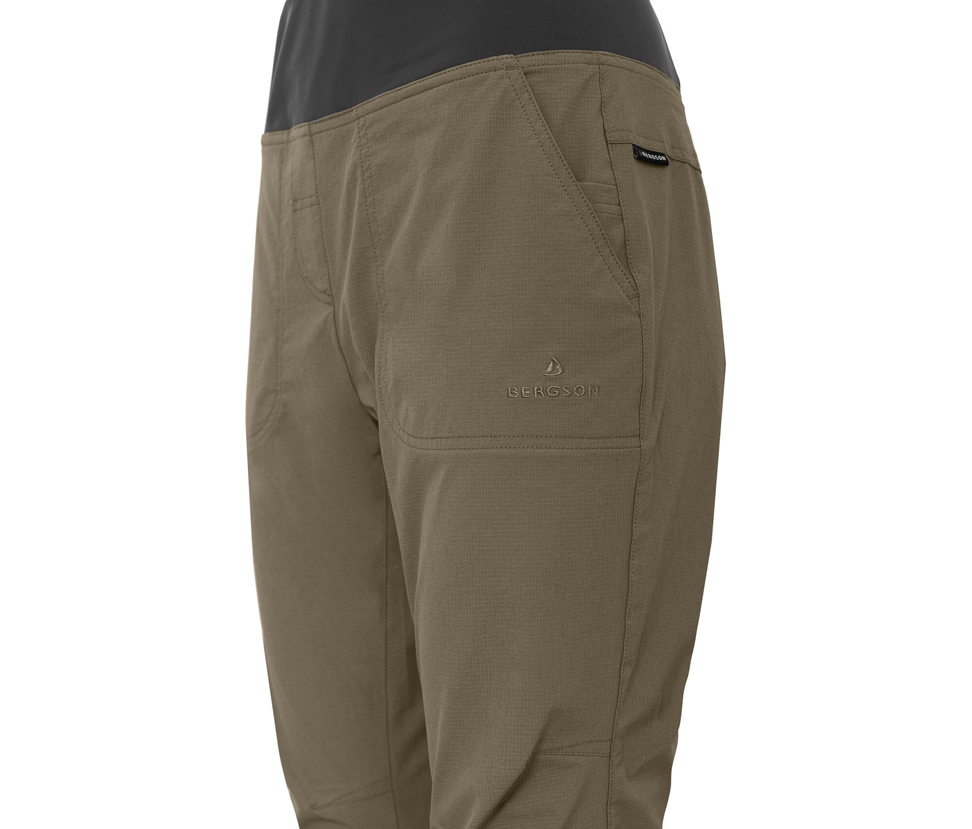 Damen 3/4 Wanderhose leicht, elastisch, strapazierfähig Braun 3/3