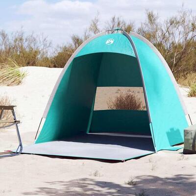 Tenda da spiaggia VidaXL impermeabile 3 persone verde mare.