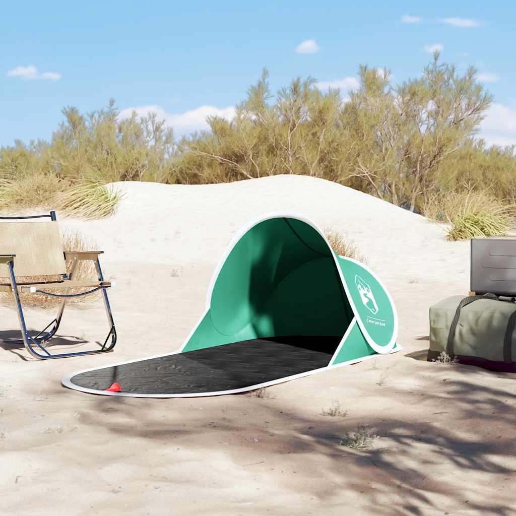 Vidaxl Carpa de Playa Pop-Up Impermeable en Verde Mar para un Verano Cómodo 3/7