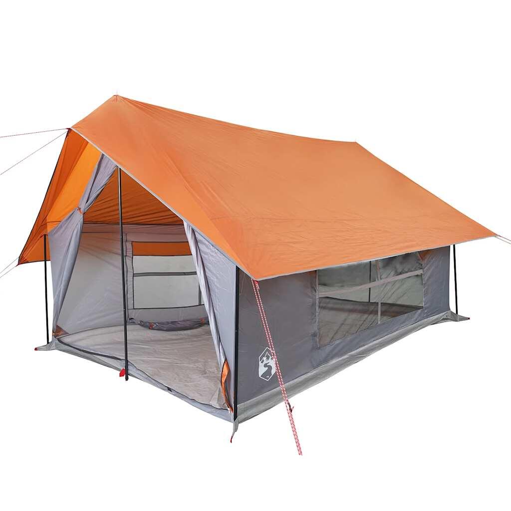 Vidaxl Tienda de 5 Personas Impermeable en Gris y Naranja 3/7
