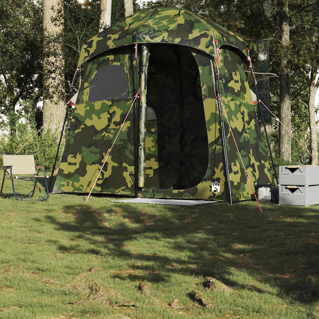 VidaXL tenda doccia 2 persone impermeabile mimetico 3/7