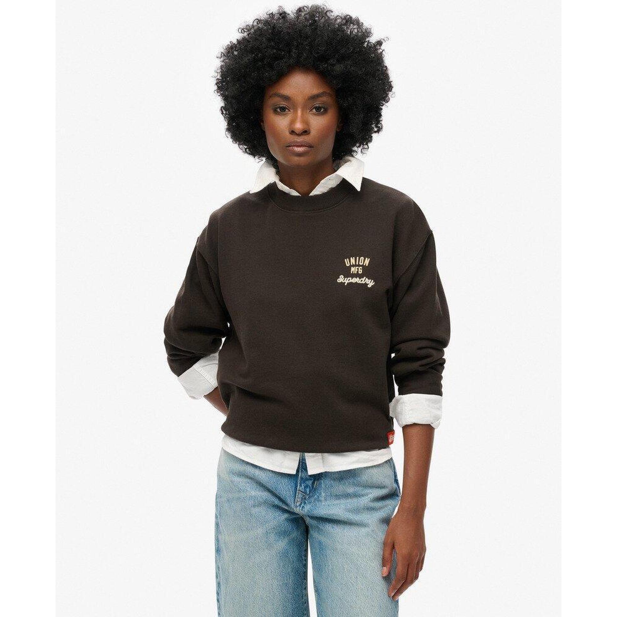 Superdry - Pull Ample Brodé De Travail - T-shirt Manches Courtes - Noir - Decathlon