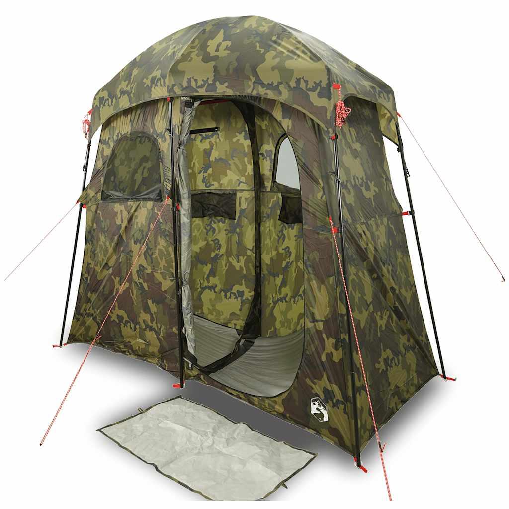 VidaXL tenda doccia 2 persone impermeabile mimetico 2/7