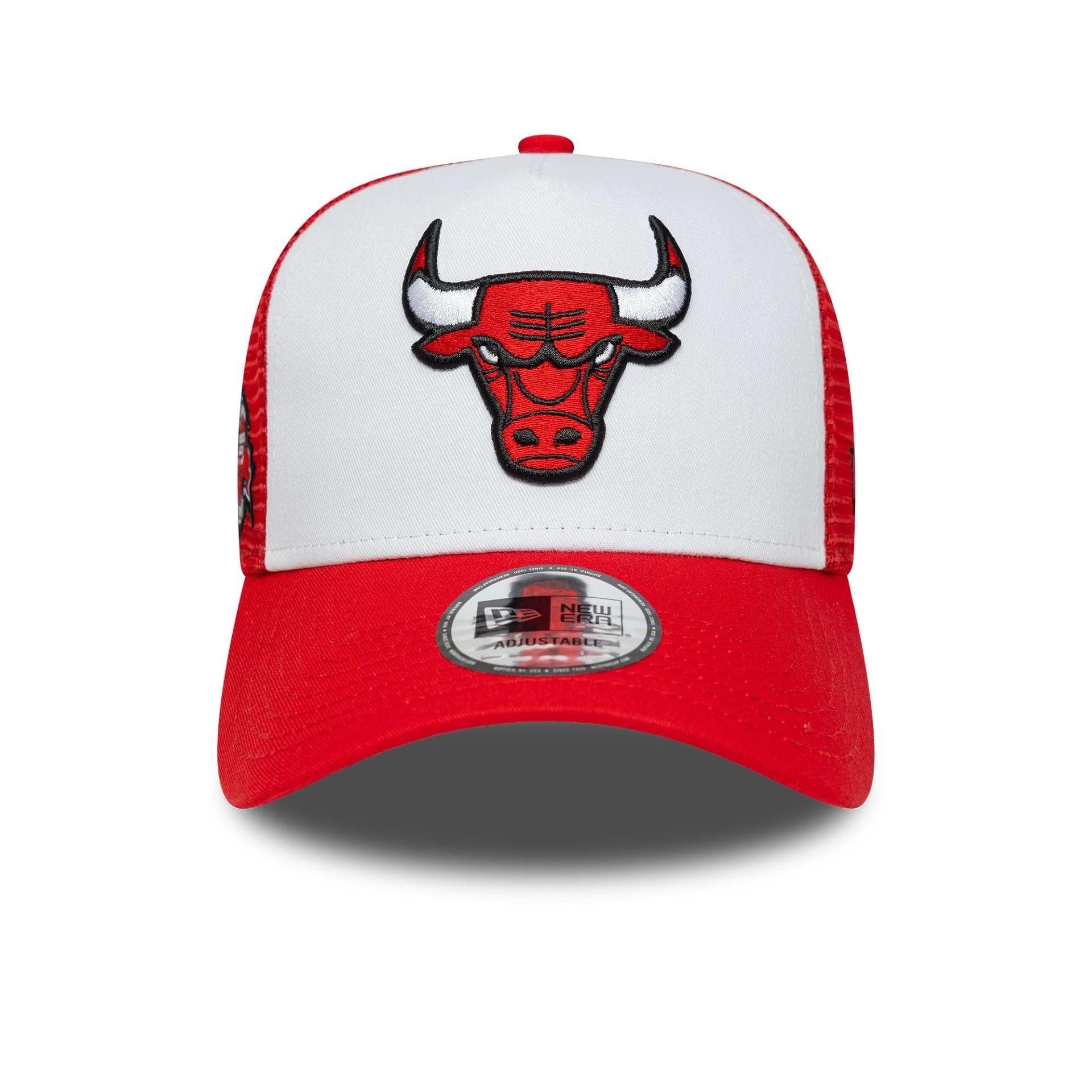 Casquette NBA Chicago Bulls New Era Patch Trucker Rouge 2/6
