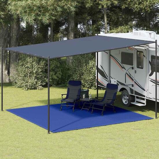 Bequemes Vidaxl Zelt Teppich 400x400 cm HDPE Blau