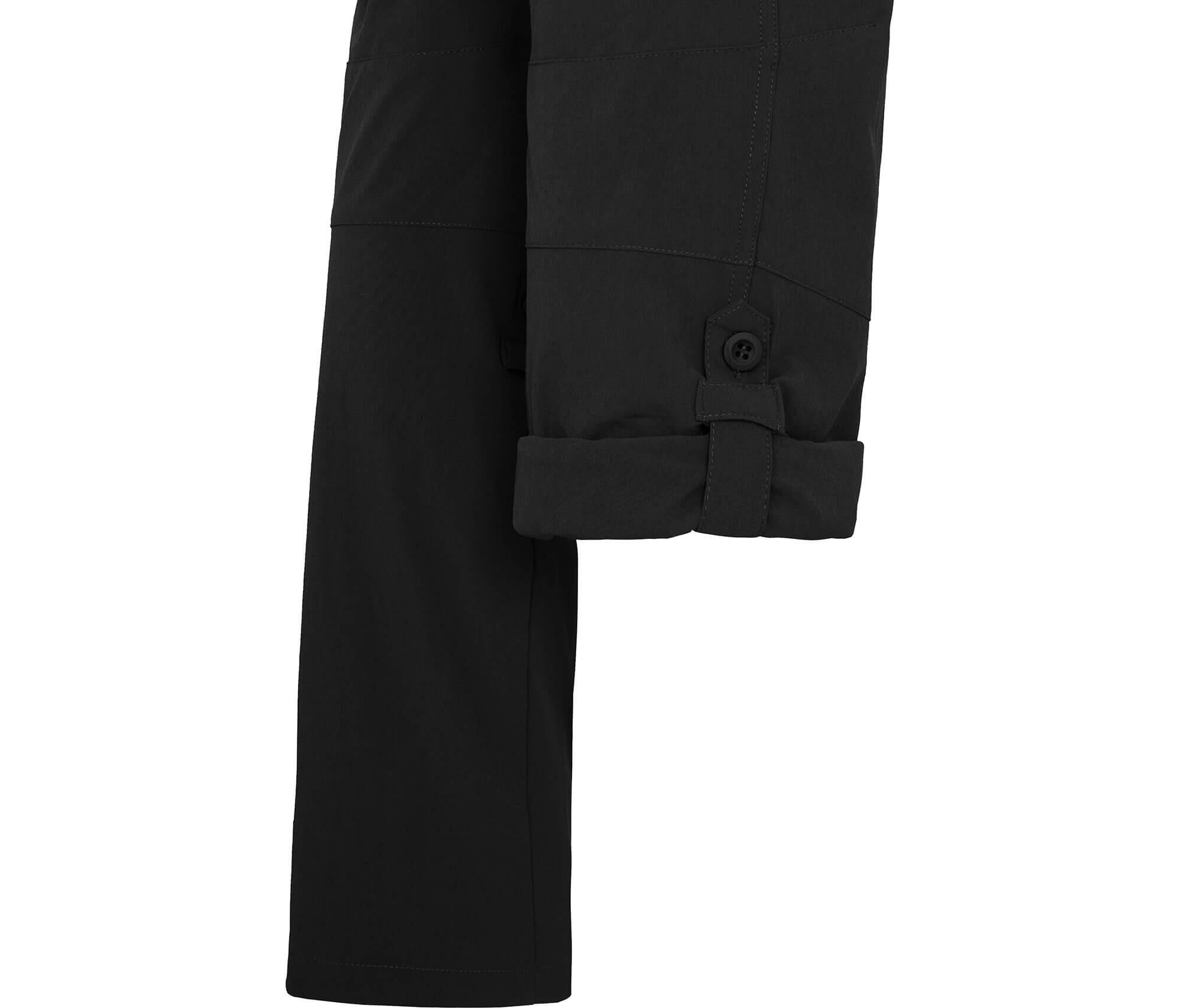 Damen Wanderhose vielseitig, pflegeleicht Schwarz 3/4