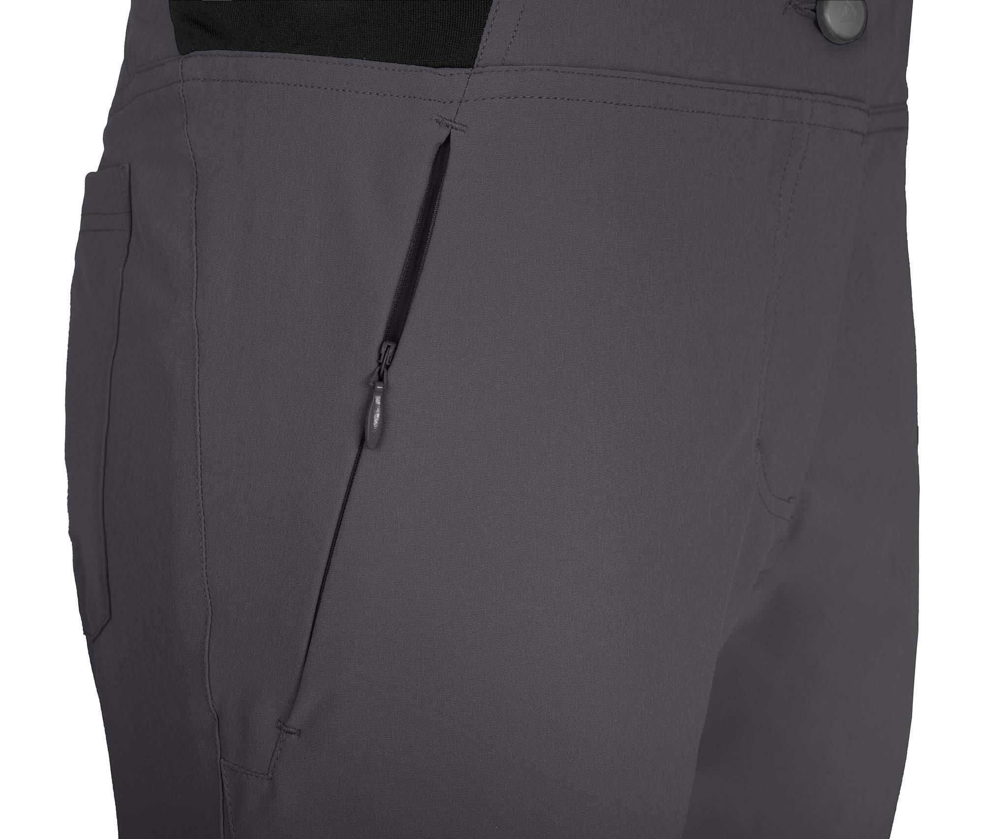 Damen Wanderhose recycelt, elastisch, sportlich Grau 4/5