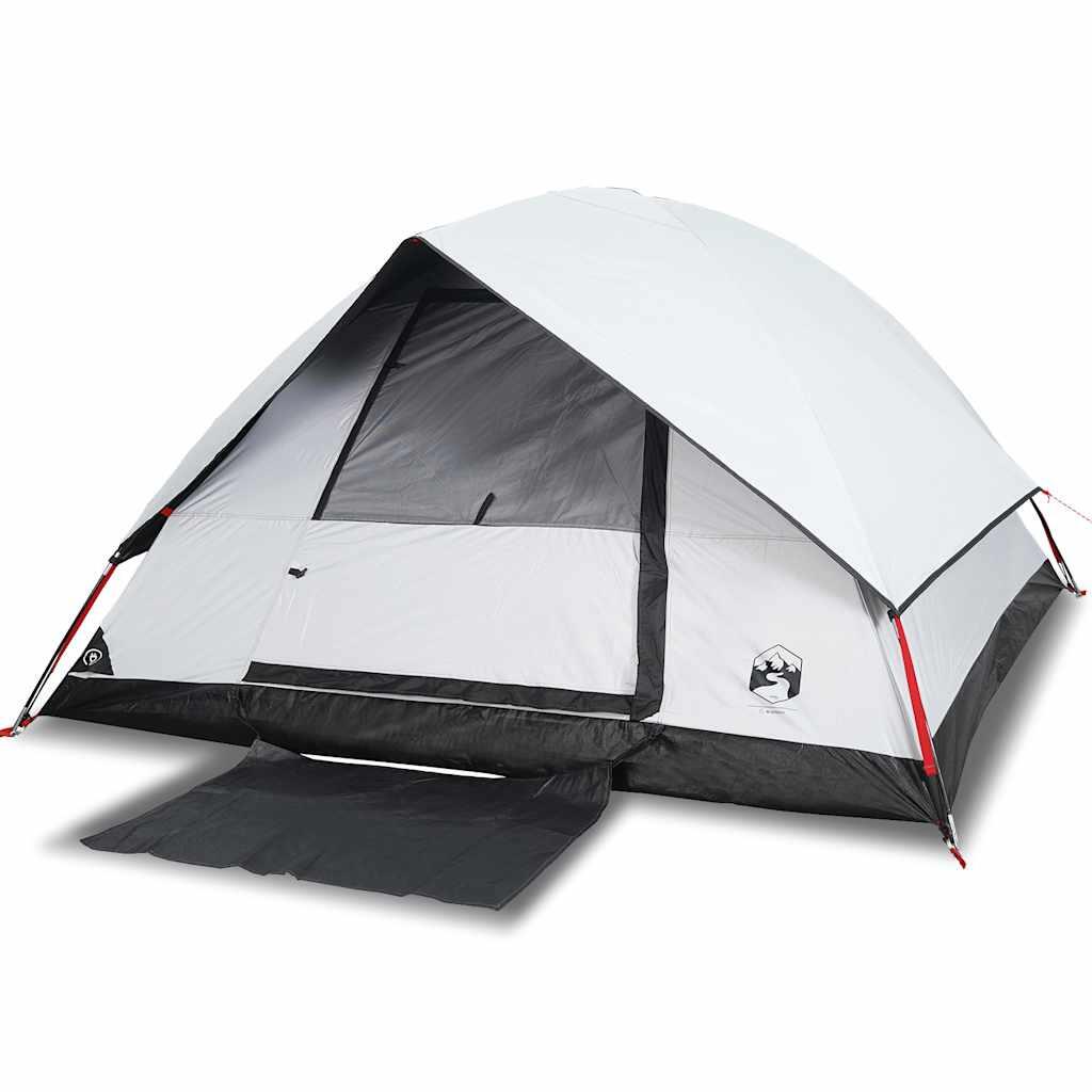 Tienda Dome Vidaxl de 4 Personas Impermeable Tejido Blackout Blanco 2/7
