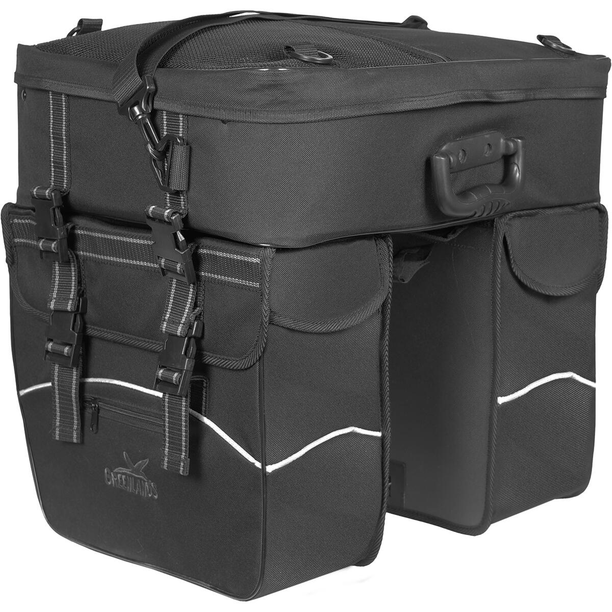 Borsa bici doppia Greenlands Touring 600D, 59 L totale (topcase 25 L). 2/3
