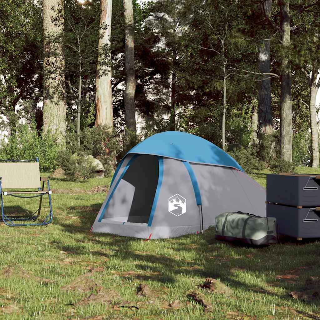 Vidaxl Tienda Domo 1 Persona Impermeable Azul 3/7