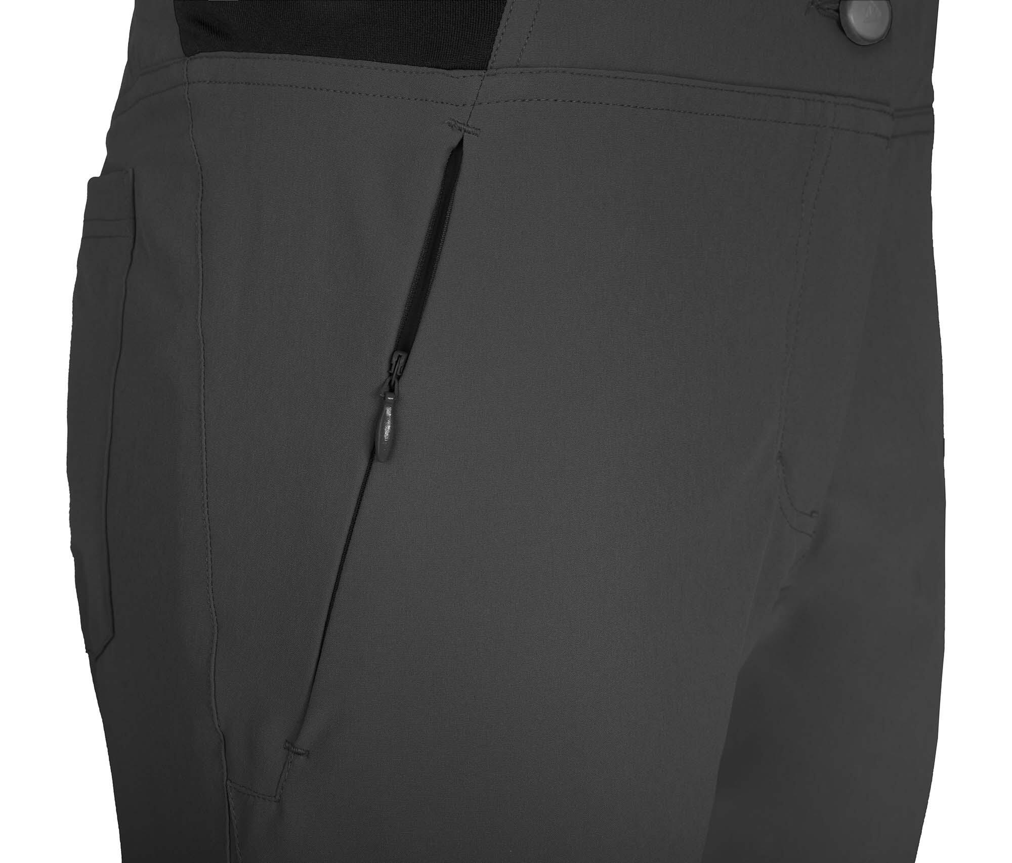 Damen Wanderhose recycelt, elastisch, sportlich Schwarz 4/5