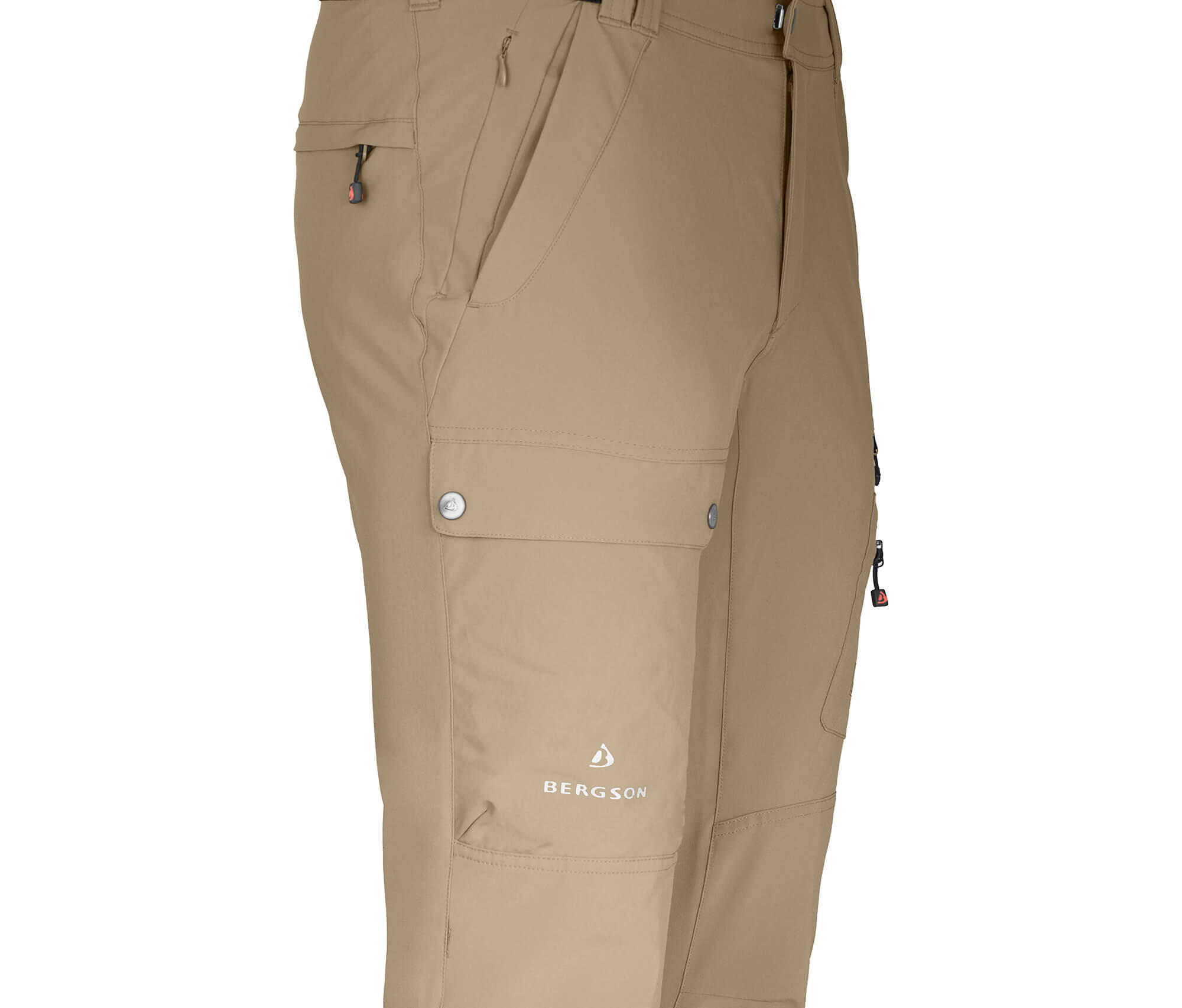 Herren Wanderhose recycelt, elastisch, 7 Taschen Beige 3/6