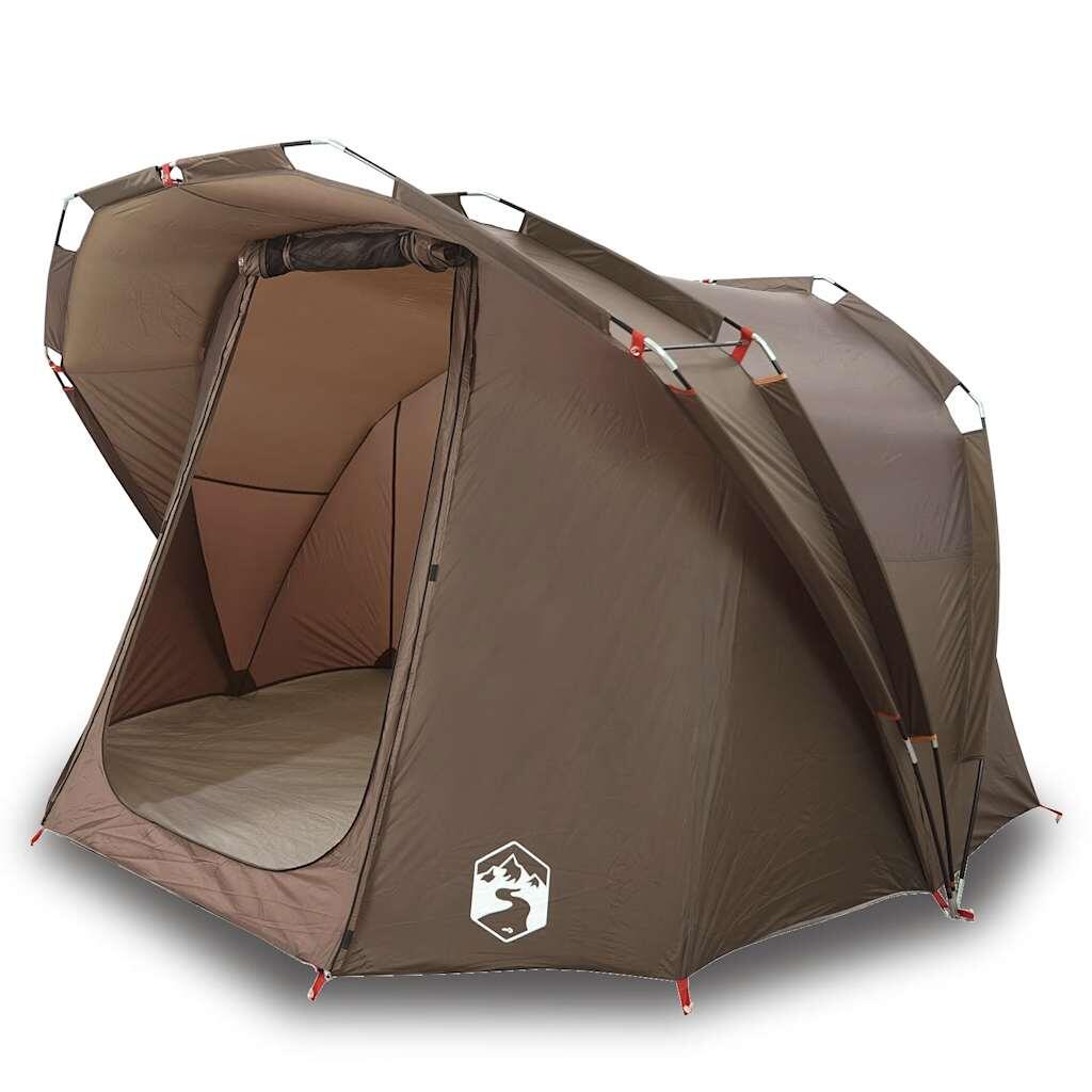 Tenda da pesca impermeabile VidaXL 4 persone marrone 2/7