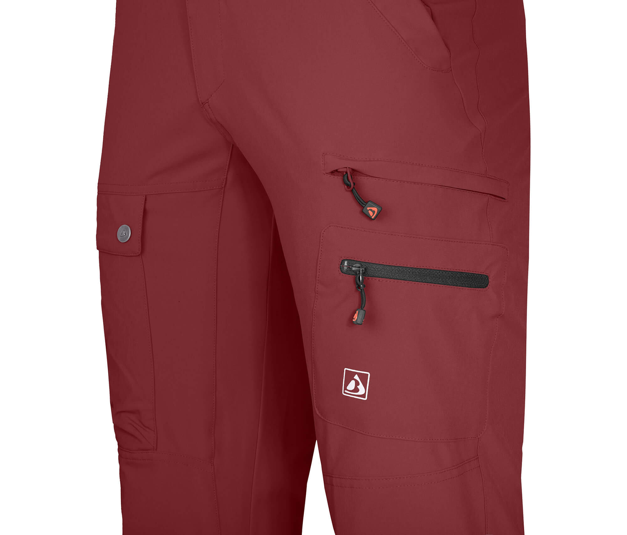 Herren Wanderhose recycelt, elastisch, 7 Taschen Braun 5/6