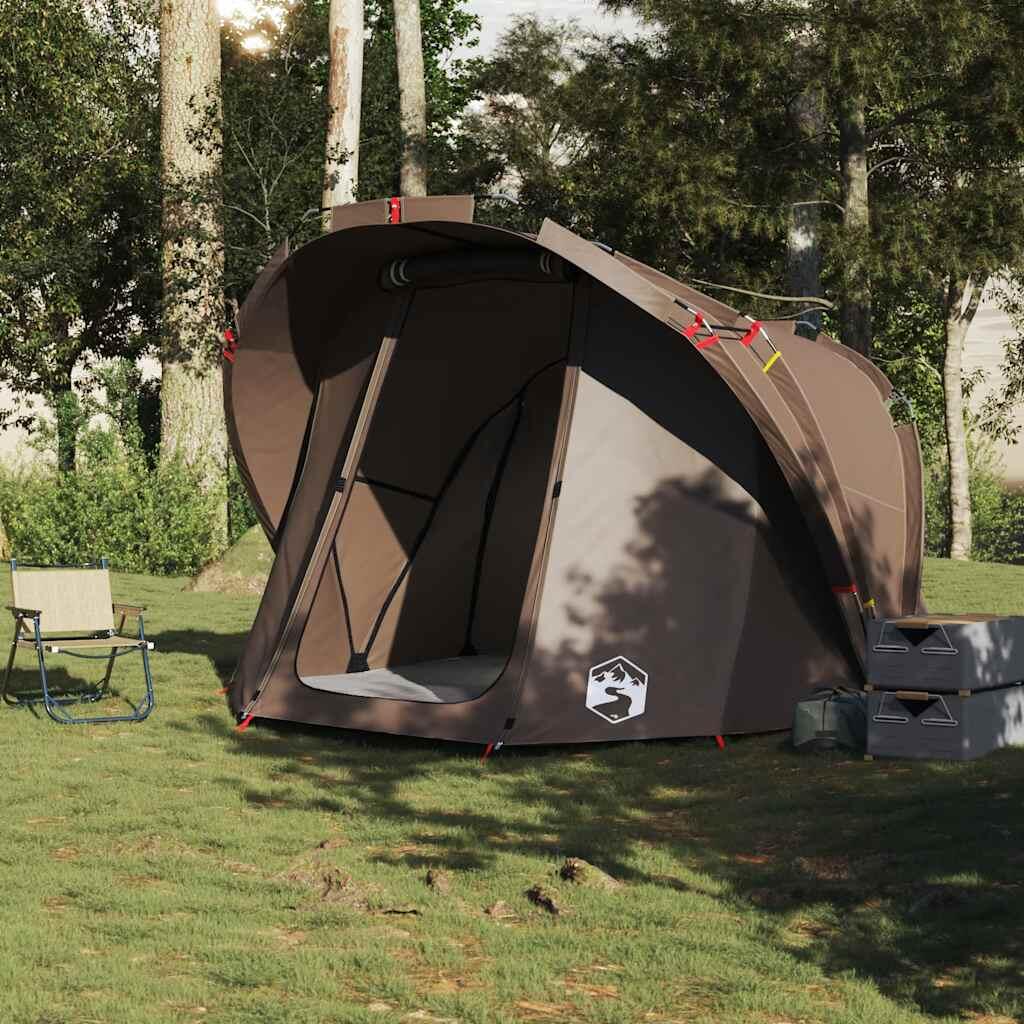 Tenda da pesca impermeabile VidaXL 4 persone marrone 3/7