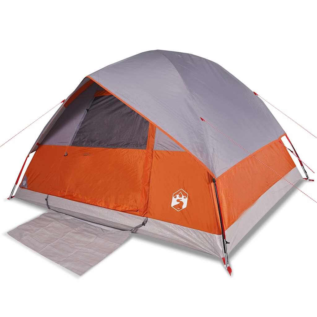 VidaXL Kuppelzelt für 6 Personen wasserdicht orange 2/7
