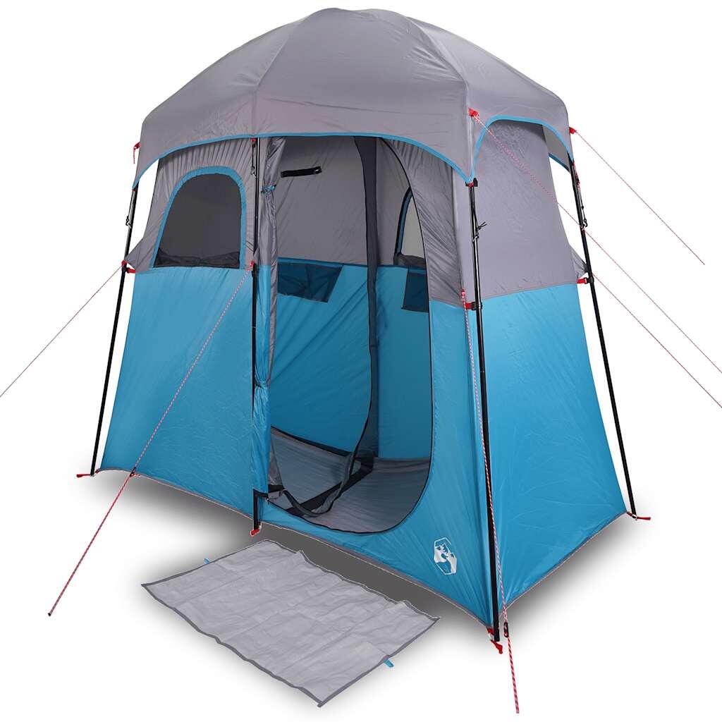 Tenda doccia VidaXL impermeabile per 2 persone blu 2/7