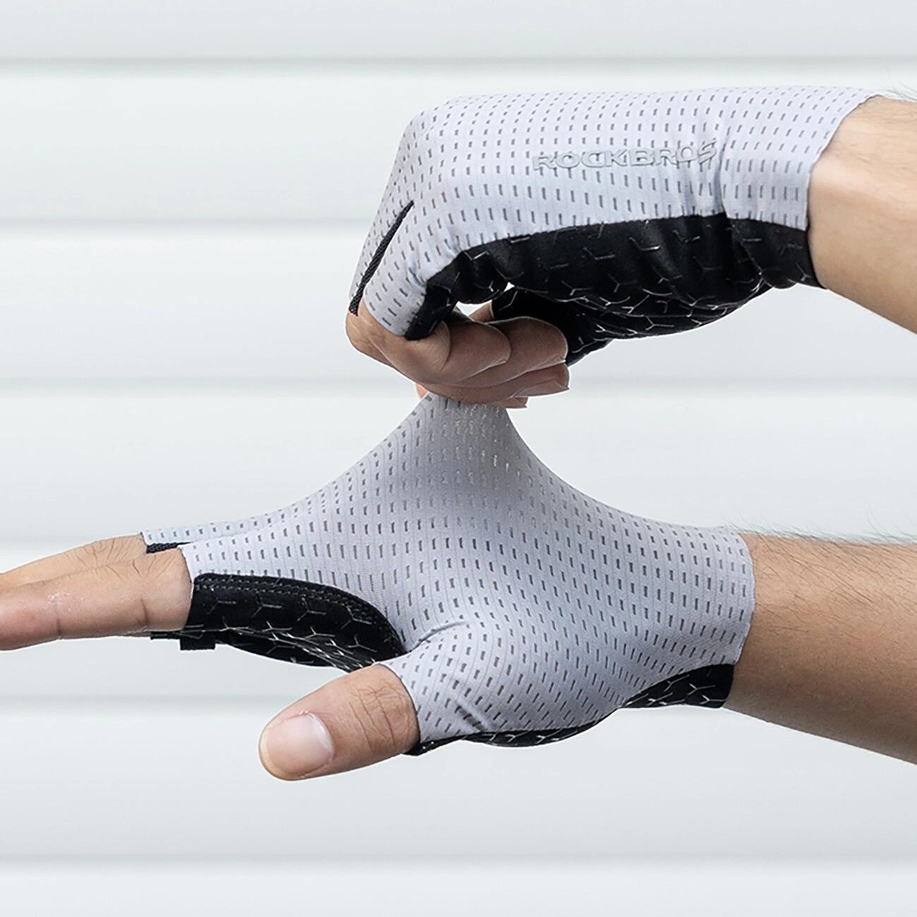 Gants de cyclisme courts respirants Rockbros - Gris 3/5