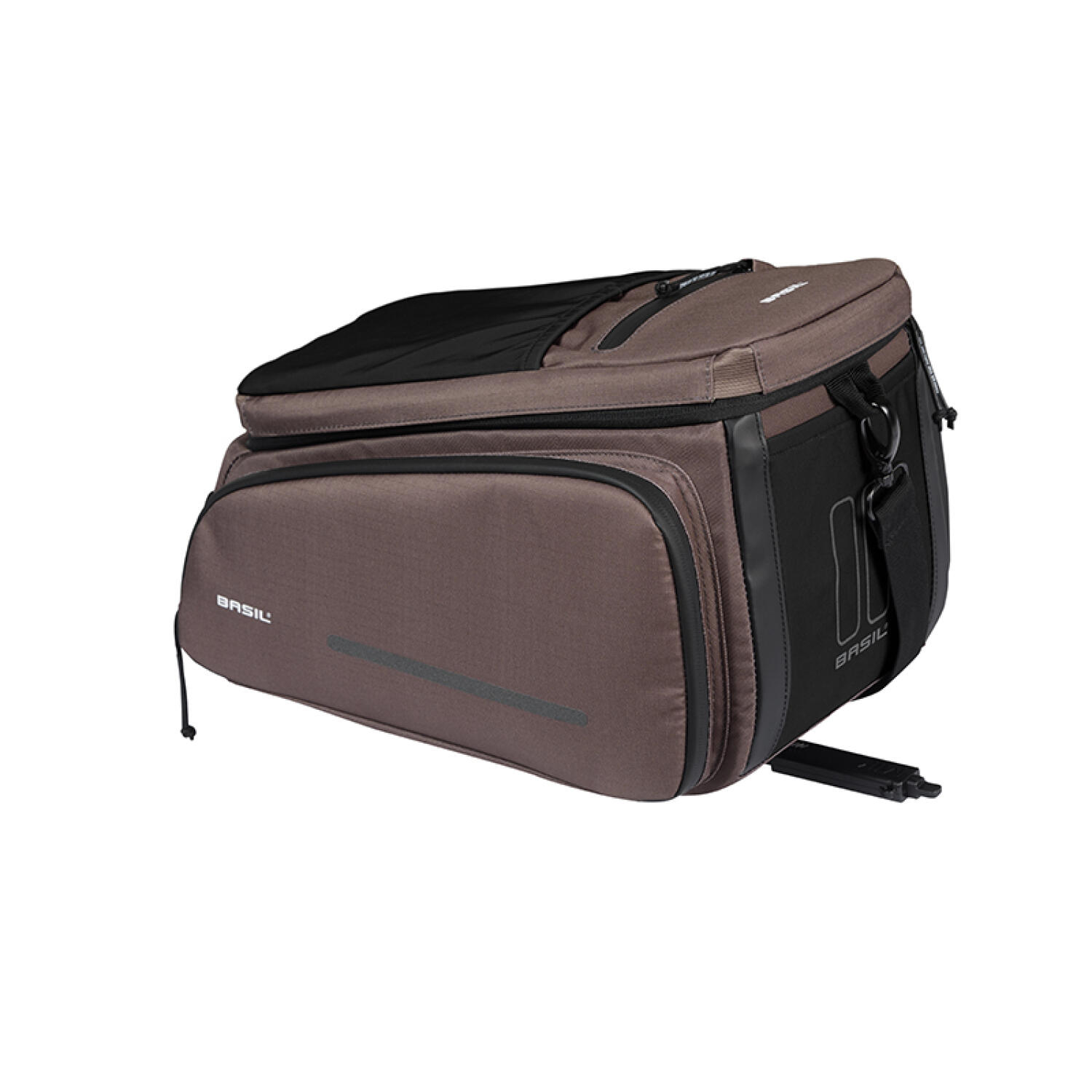 Basil - Sacoche Pour Porte-bagages Move Mik, Marron - Panier Vélo - Marron|noir - 26 L - Decathlon