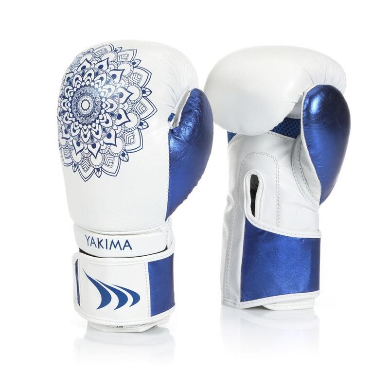 Rękawice bokserskie dla dzieci oraz kobiet Yakimasport Mandala White/Blue