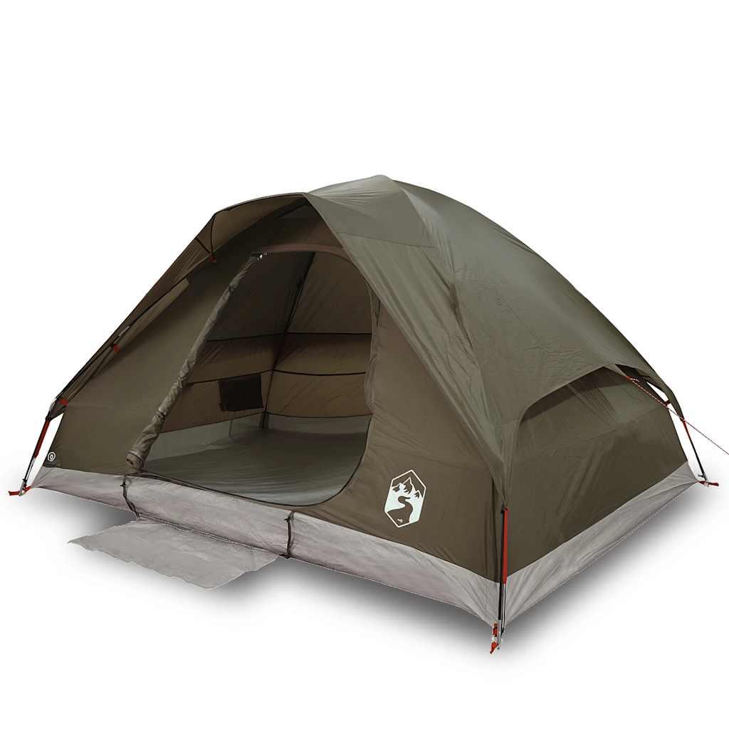 VidaXL Tenda a cupola 2 persone impermeabile marrone 2/7