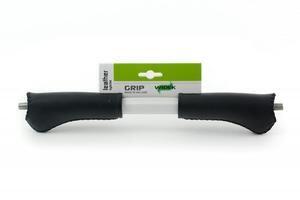 Comfortabele widek handvatten van hybride leer 120mm zwart