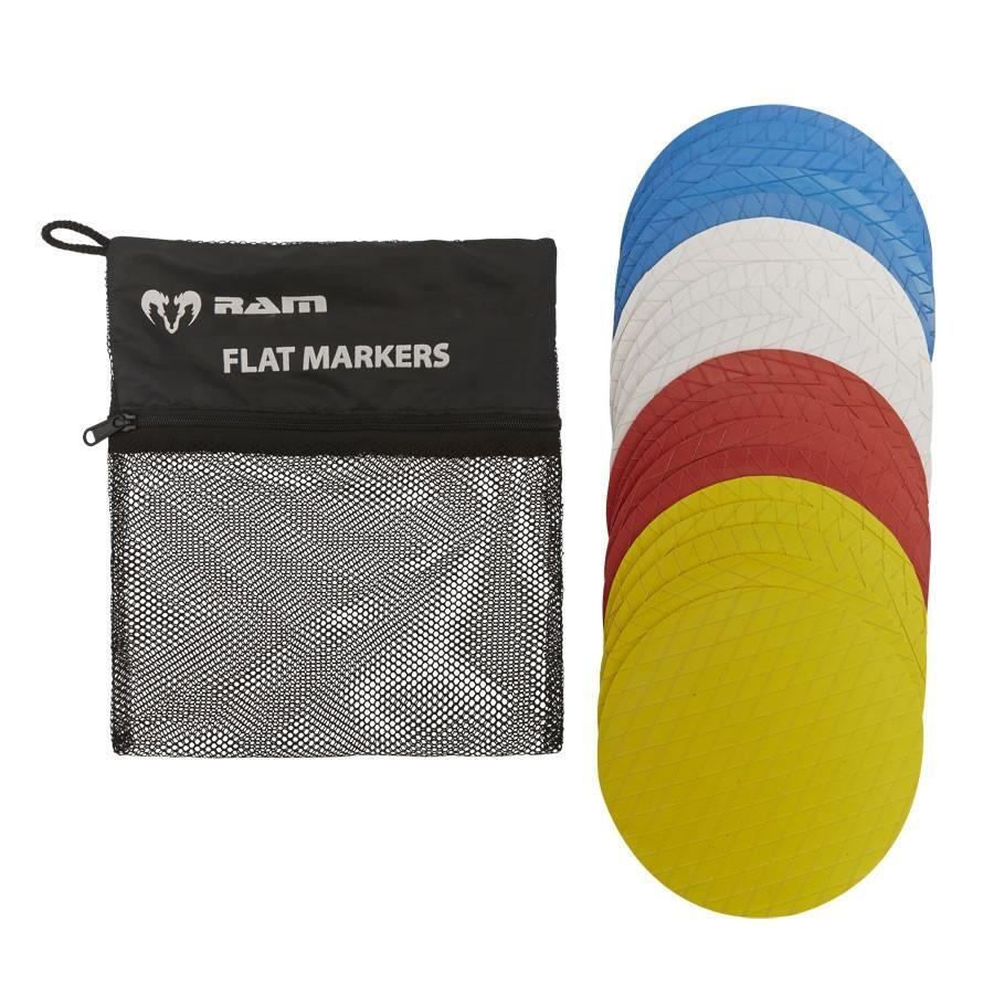 RAM RUGBY Ram Rugby Platte Markeerschijven – 20 stuks – 4 kleuren