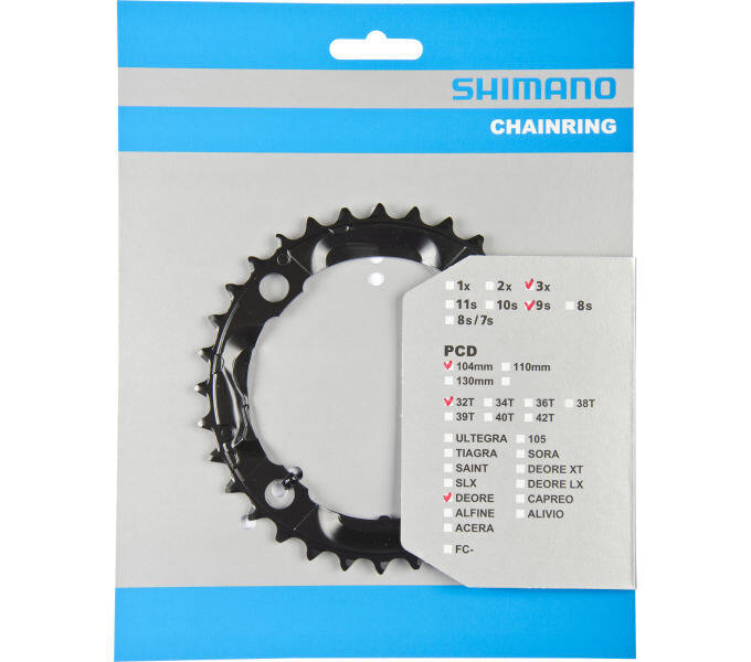 SHIMANO Shimano Kettenblatt Deore FC-M590 104 mm 32 Zähne