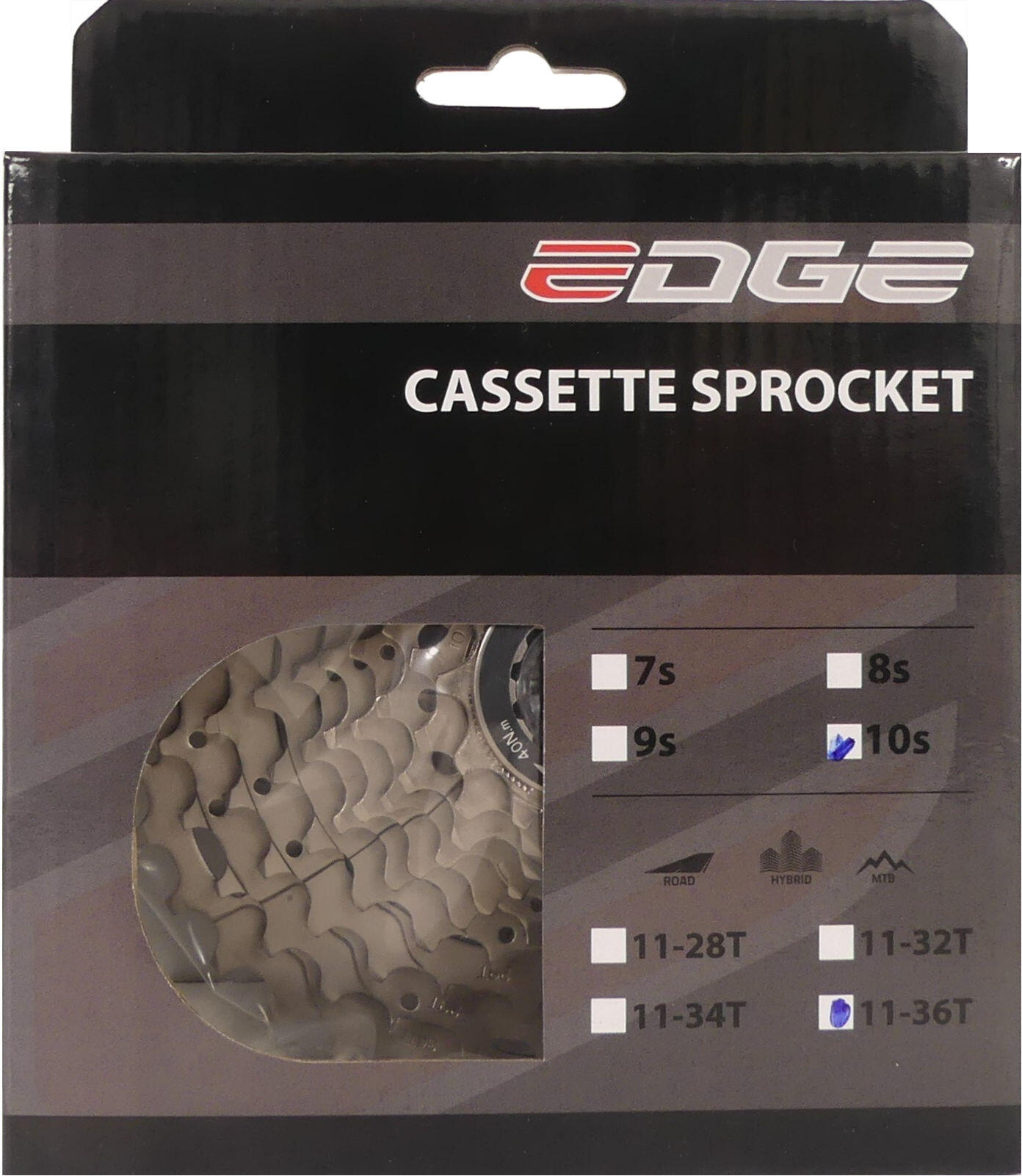 Cassette Edge CS-M6010 10 velocidades 11-36T plata 2/3