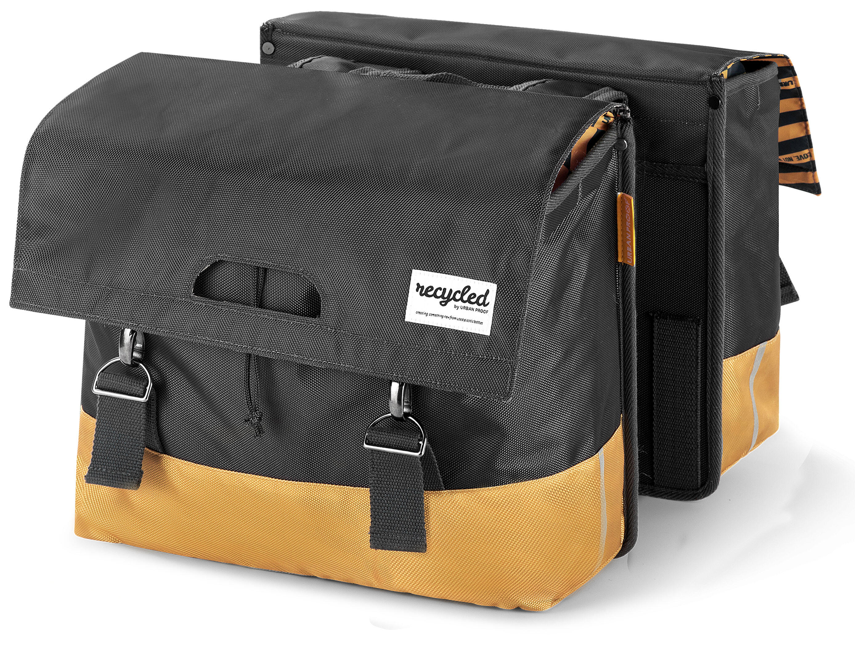 Sac à vélo double 40 litres en polyéthylène / jaune 7/7