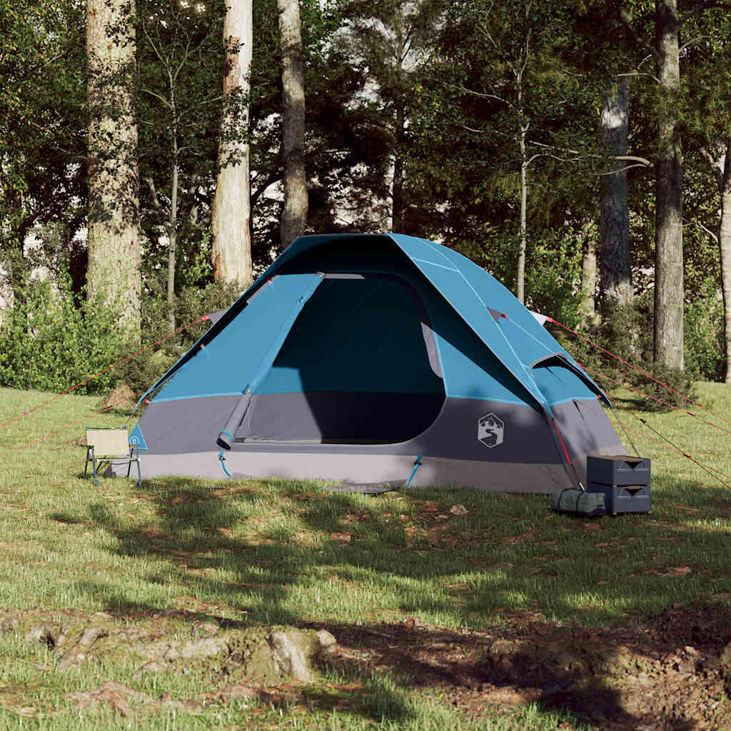 Tente dôme VidaXL 6 personnes imperméable bleue 3/7