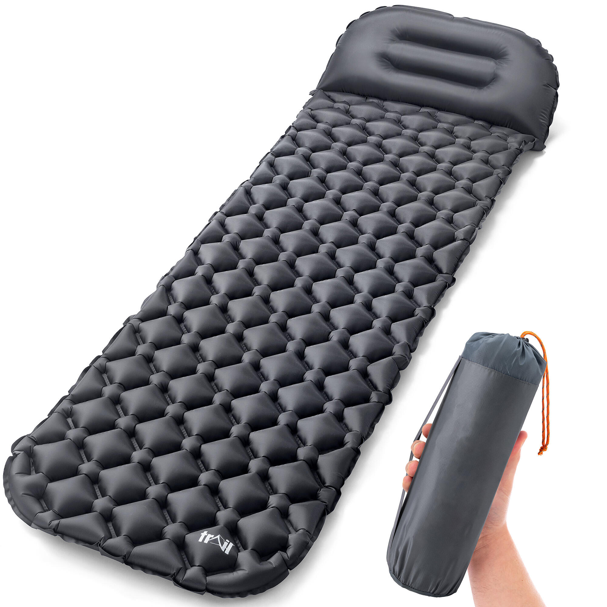 TRAIL OUTDOOR LEISURE Lightweight Sleeping Mat With Pillow Ultra Light Inflatable Camping Mattress