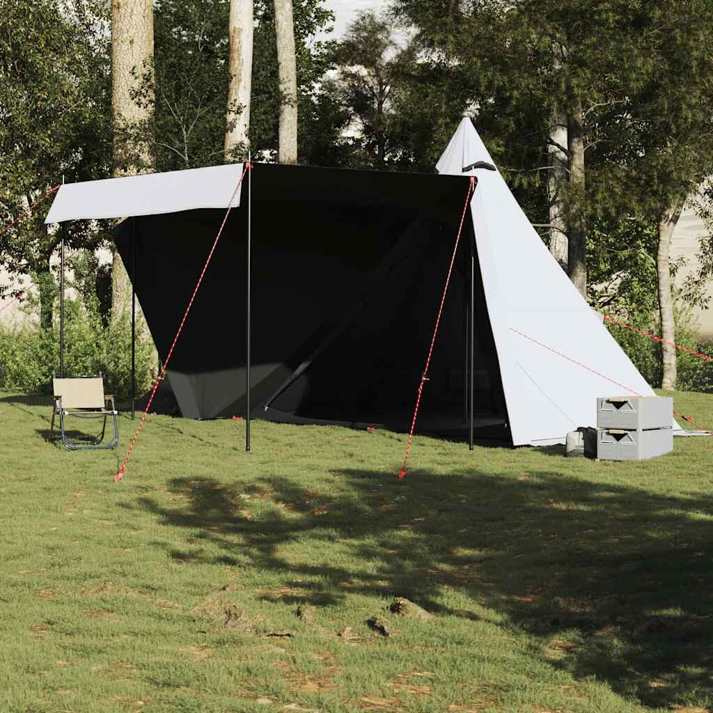 VidaXL Tenda Tipi 6 Persone impermeabile con tessuto oscurante bianco 3/4