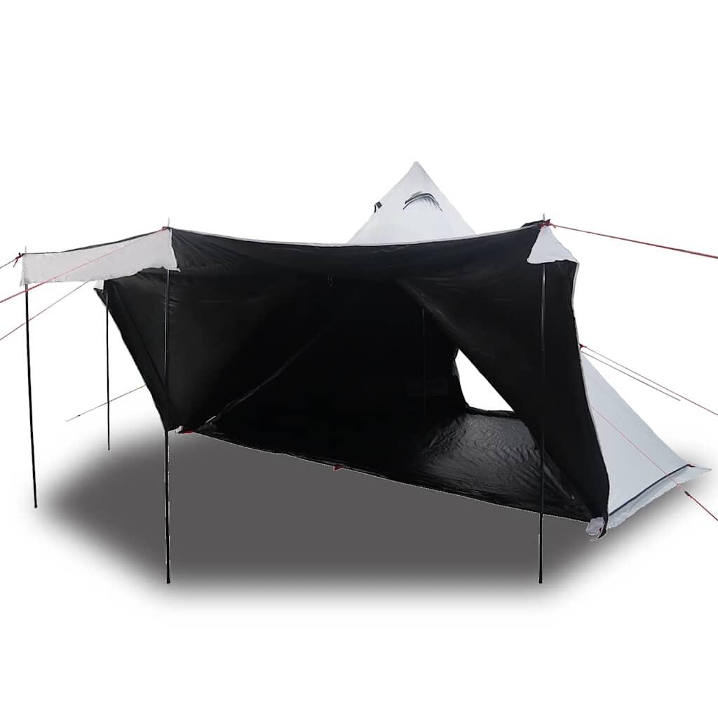 VidaXL Tenda Tipi 6 Persone impermeabile con tessuto oscurante bianco 2/4