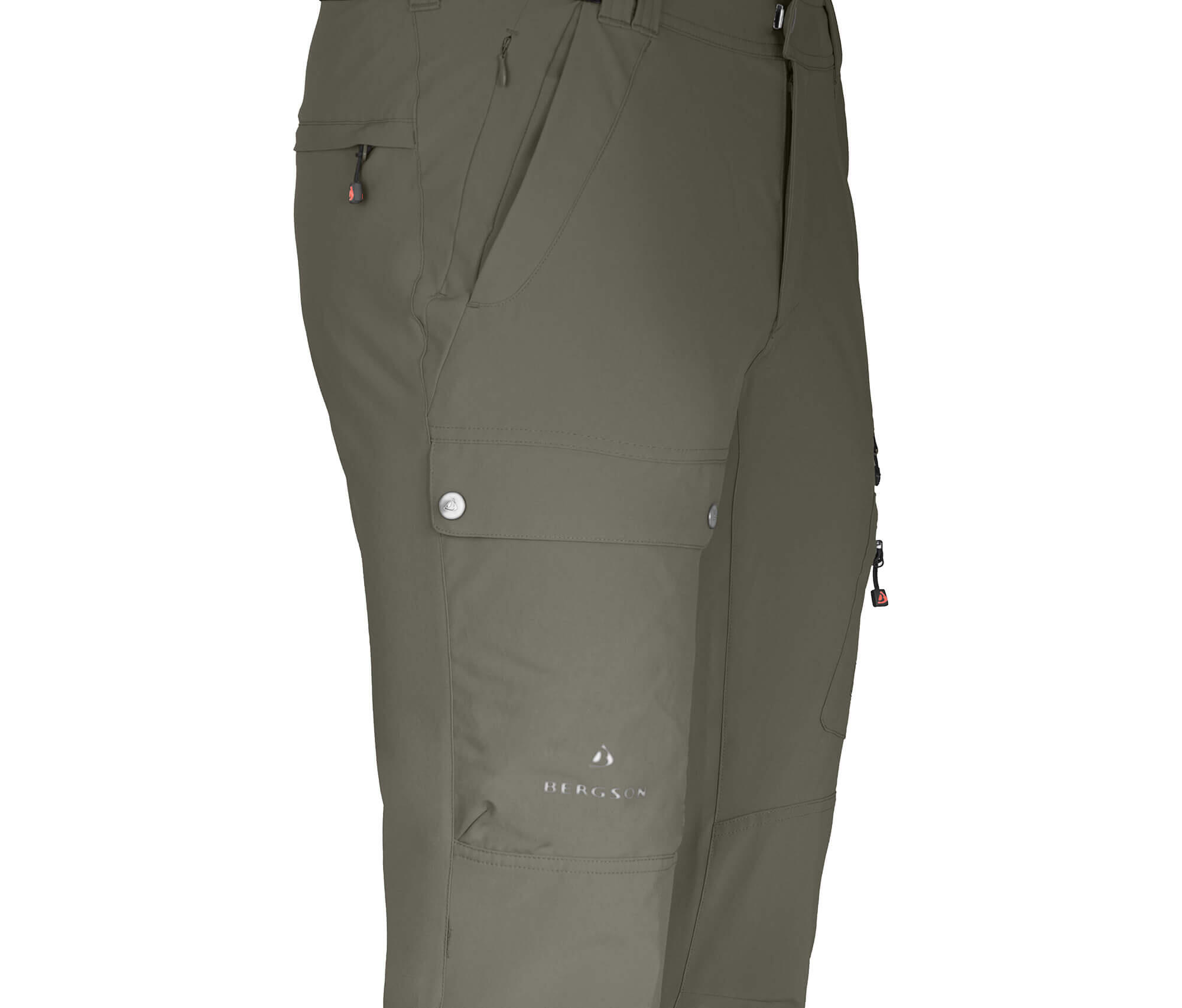Herren Wanderhose recycelt, elastisch, 7 Taschen Grün 3/6