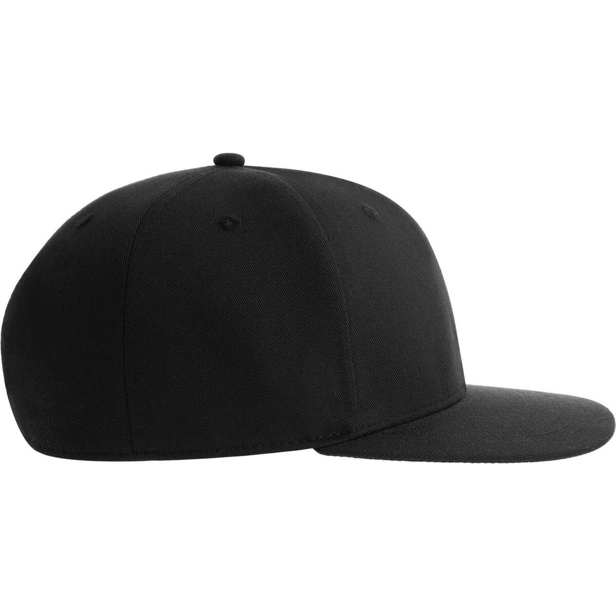 Unisex Adult James 6 Panel polyester Snapback Cap (Black) 3/4