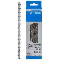 SHIMANO Cadena de bicicleta E Shimano de 12 velocidades - Plata, Fiable y Duradera