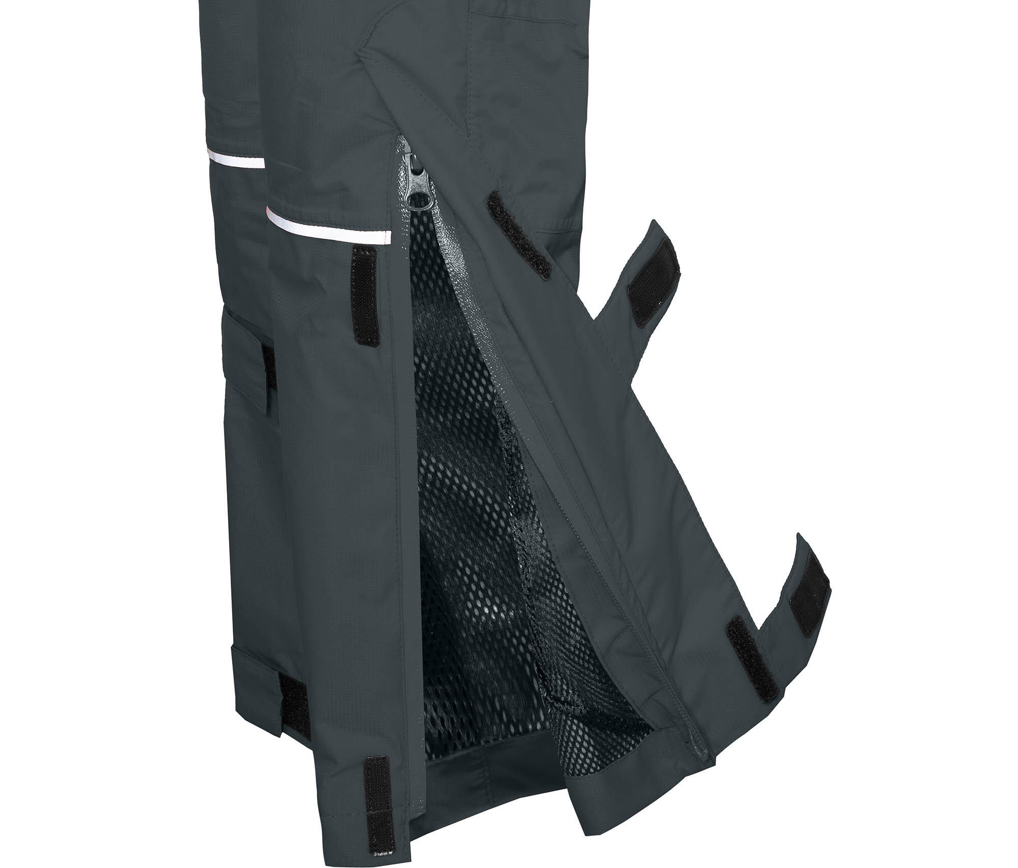 (Über-) Regenhose elastischer Bund, 12000 mm Wassersäule, Netzfutter grau 4/4