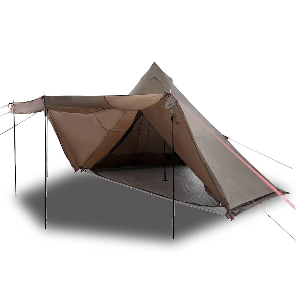 VidaXL Tenda Tipi 6 Persone impermeabile marrone 2/4