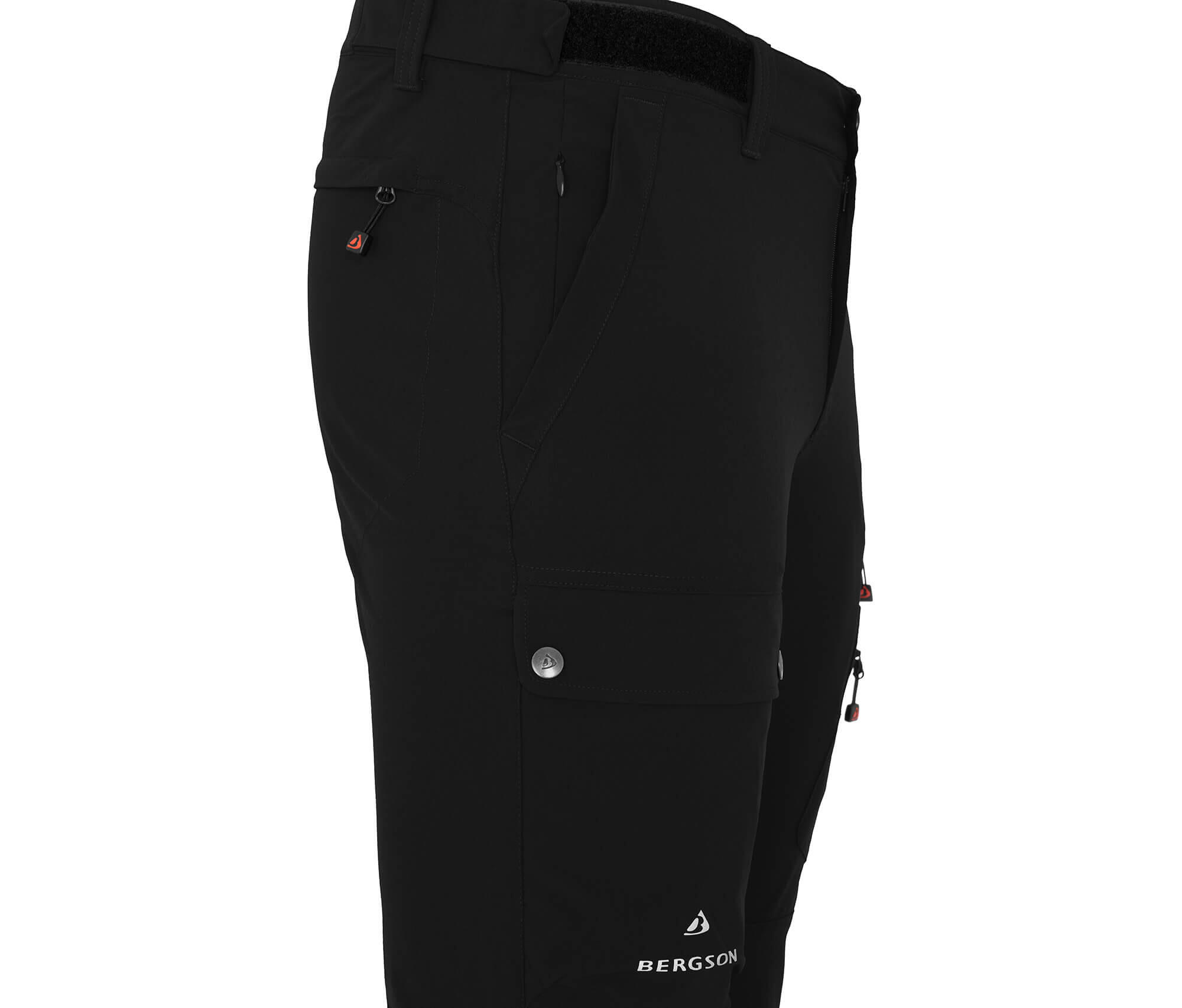 Wanderhose vielseitig, viele Taschen Schwarz 3/5