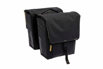 Ruime en duurzame fietstas new looxs tulum dubbel zwart 32l