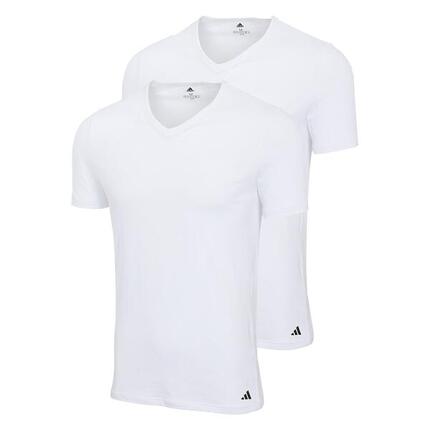 T-Shirt langlebig weich Herren - 2er Pack V-Neck T-Shirt Active Flex Cotton
