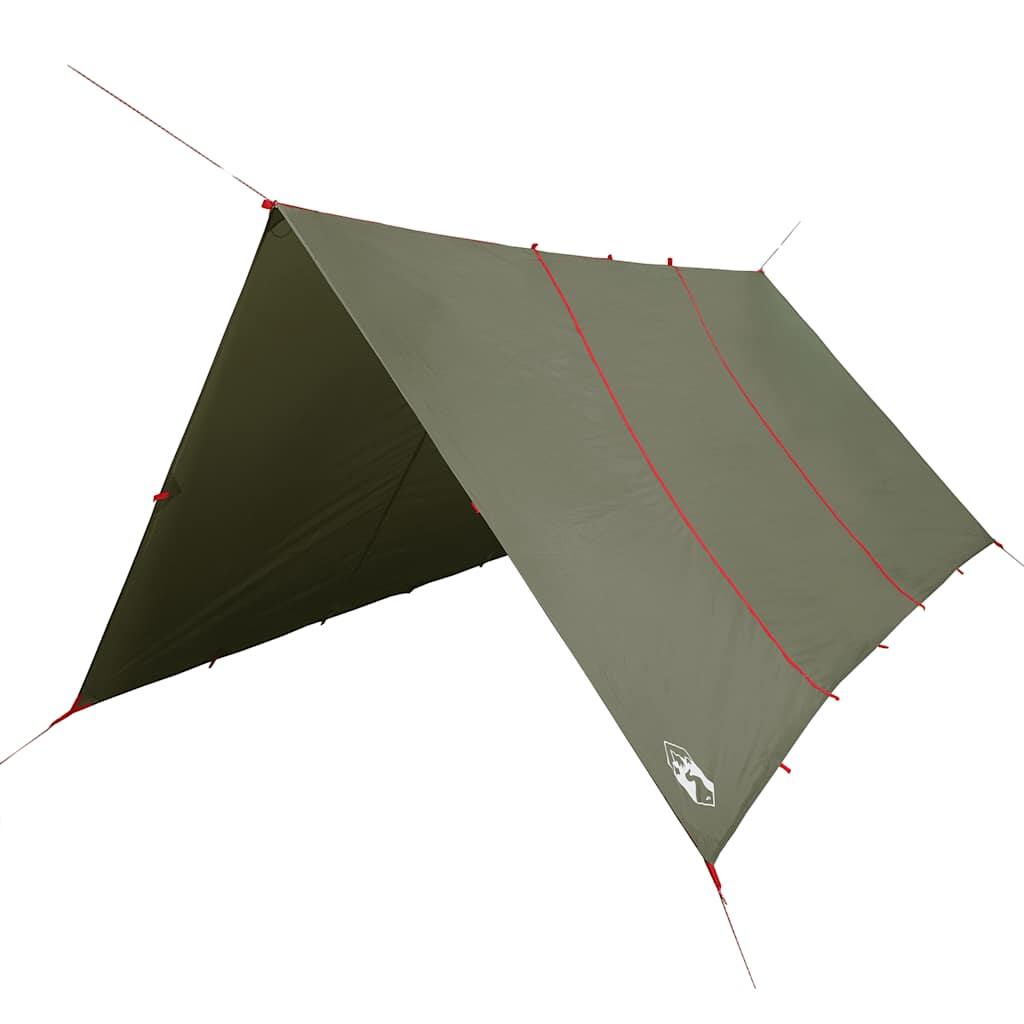 VidaXL tettuccio da campeggio impermeabile 451x420 cm verde oliva 2/7