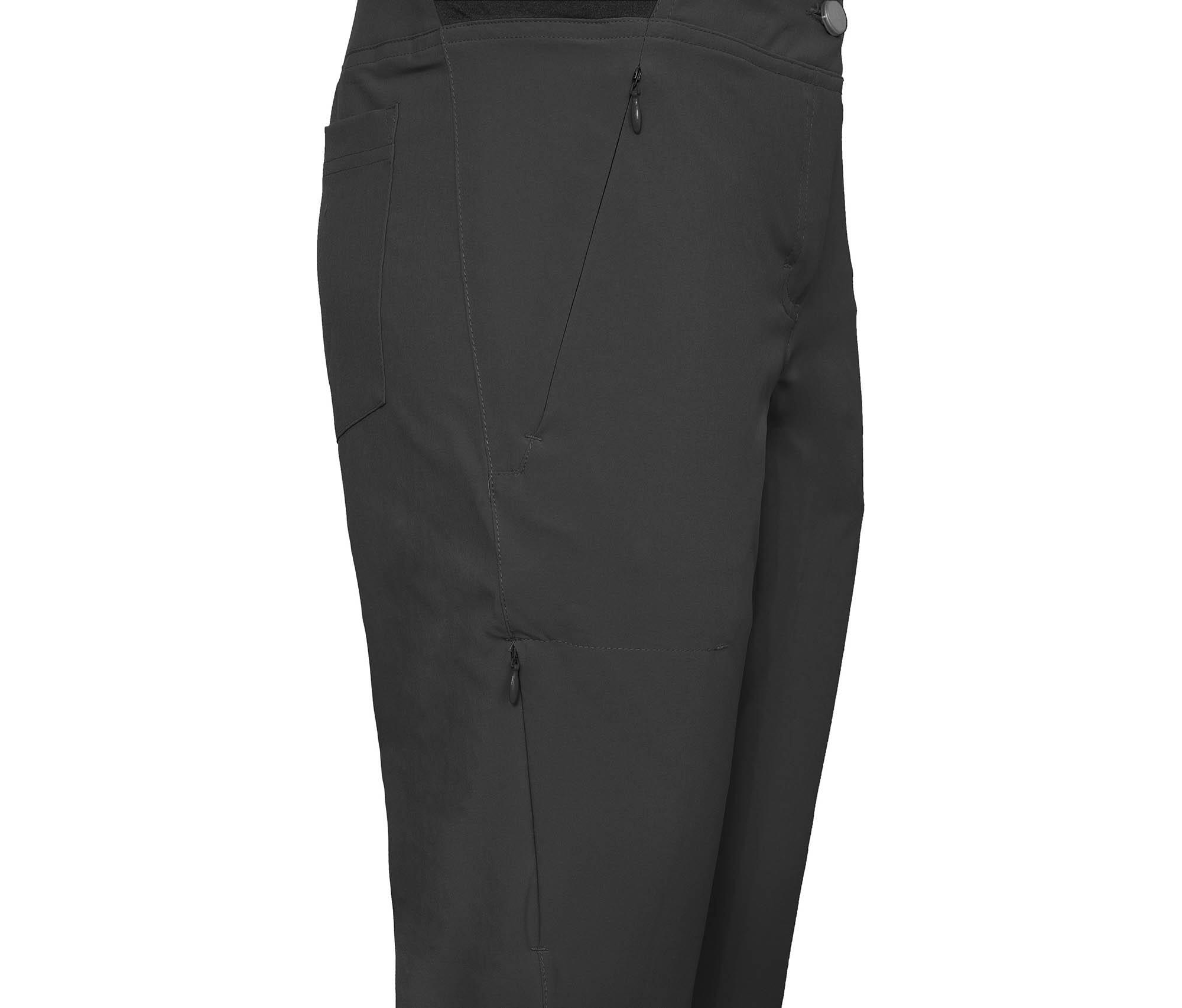 Damen 7/8 Wanderhose recycelt, elastisch, sportlich Schwarz 3/5