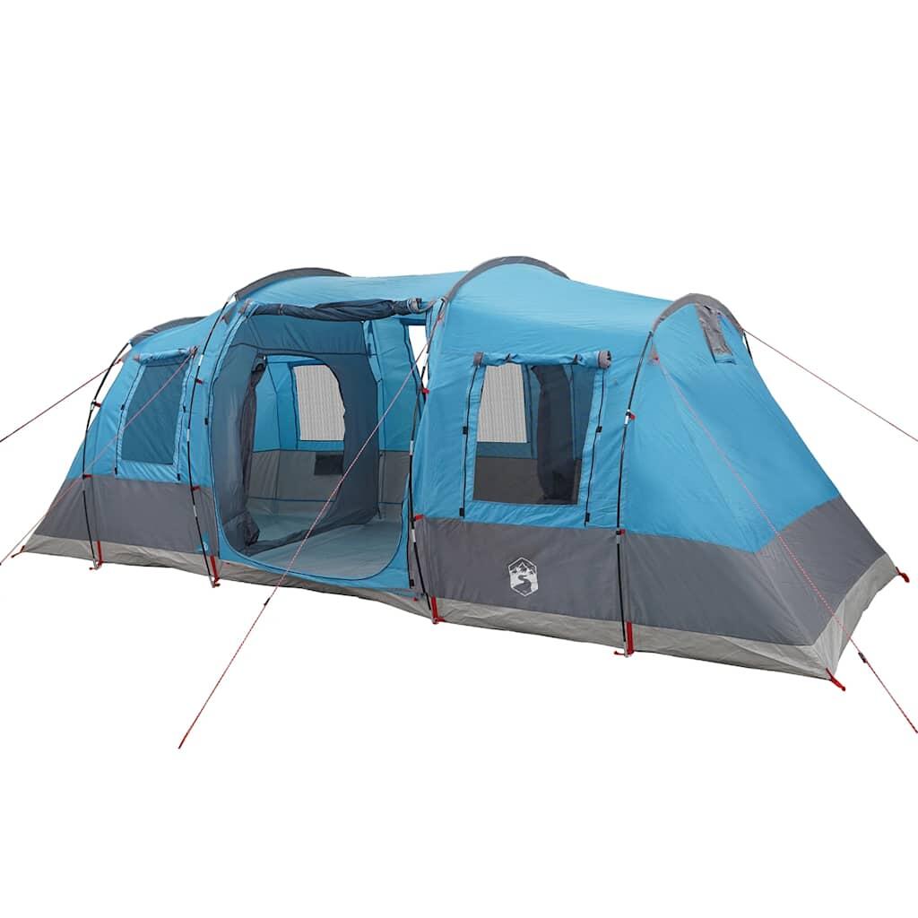 Tienda de túnel Vidaxl para 4 personas impermeable en azul 3/7