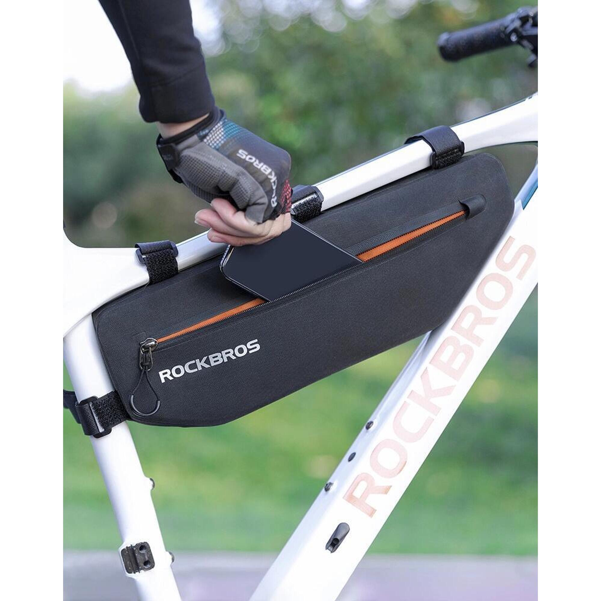Geantă de cadru biciclete impermeabilă, As-043, negru